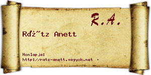 Rátz Anett névjegykártya